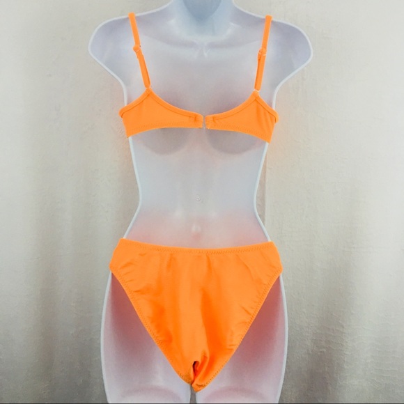 Endless Sun Swim Endless Sun Bright Orange 2piece Bikini Two Sizes